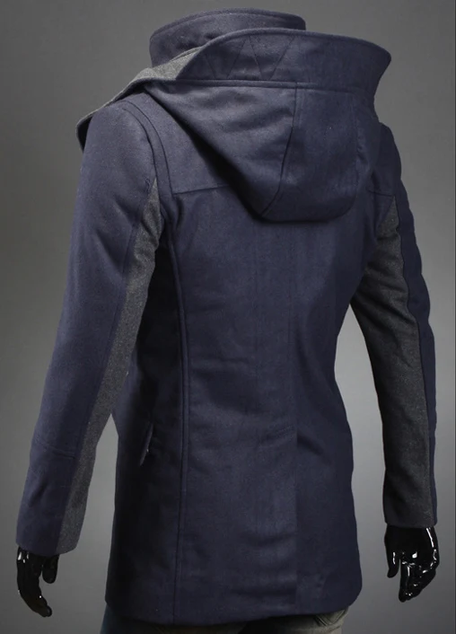 Шерстяная ткань пальто развивать людей с капюшоном ветровка мода 1228 - 6 | Мужская