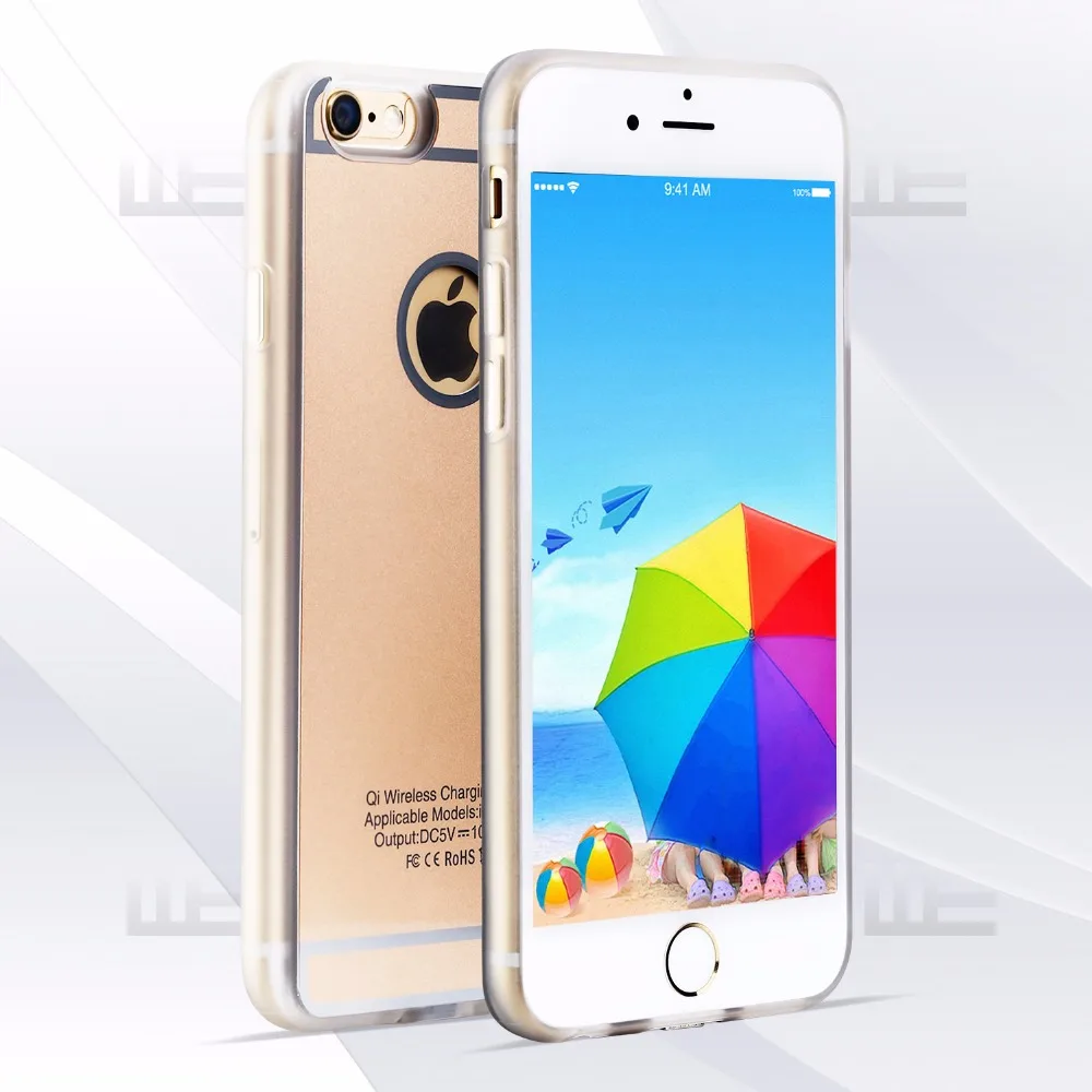 Для iPhone 6 s ци беспроводное зарядное устройство телефон чехол [ 1 AMP зарядки ] ультра