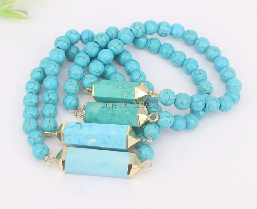 5 Strands Natural Stone Connector Bracelets With 8mm Beaded Charm DIY Bracelet | Украшения и аксессуары