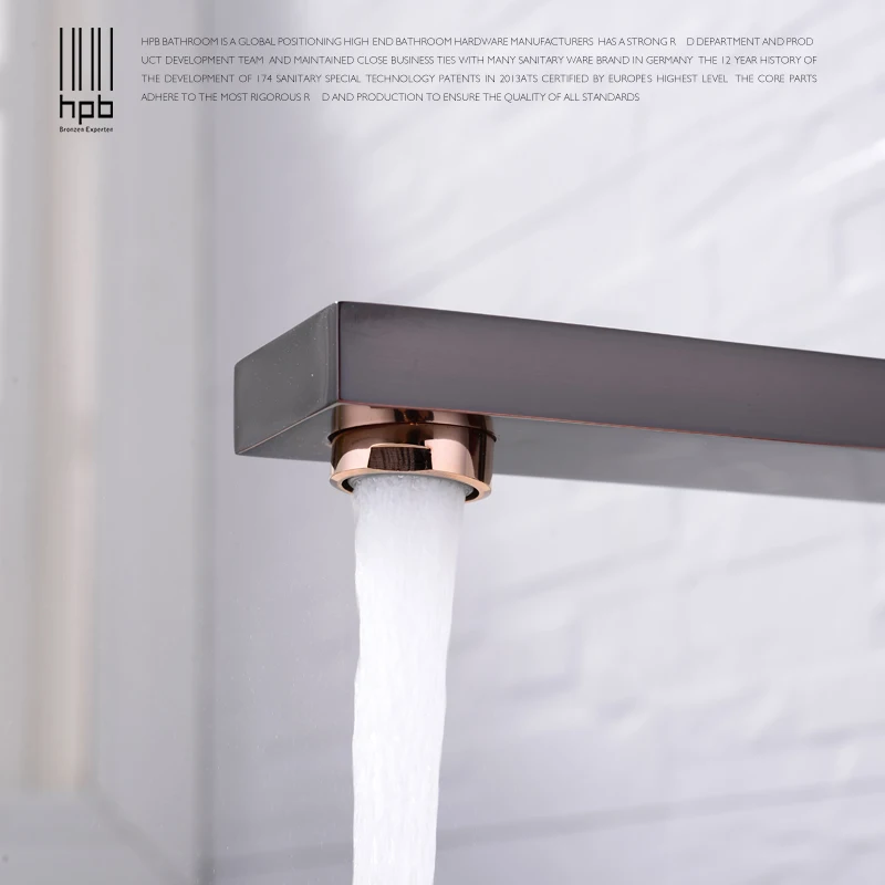 Смеситель для раковины HPB Oil Rubber Bronze с одним держателем и отверстием для модной агатовой воды H3001.