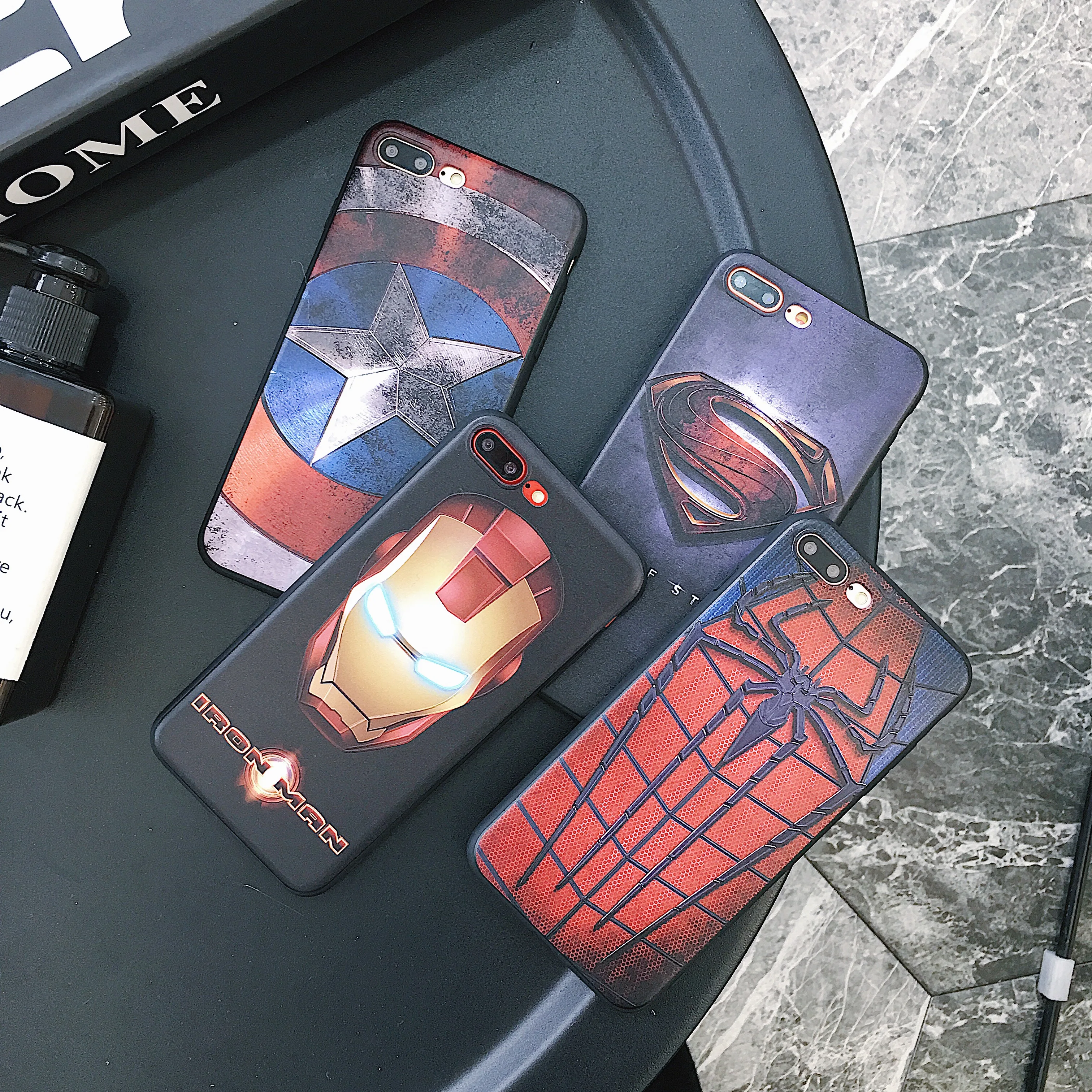 Роскошный Marvel Мститель супергерой мультфильм телефон пара чехол мягкий TPU для