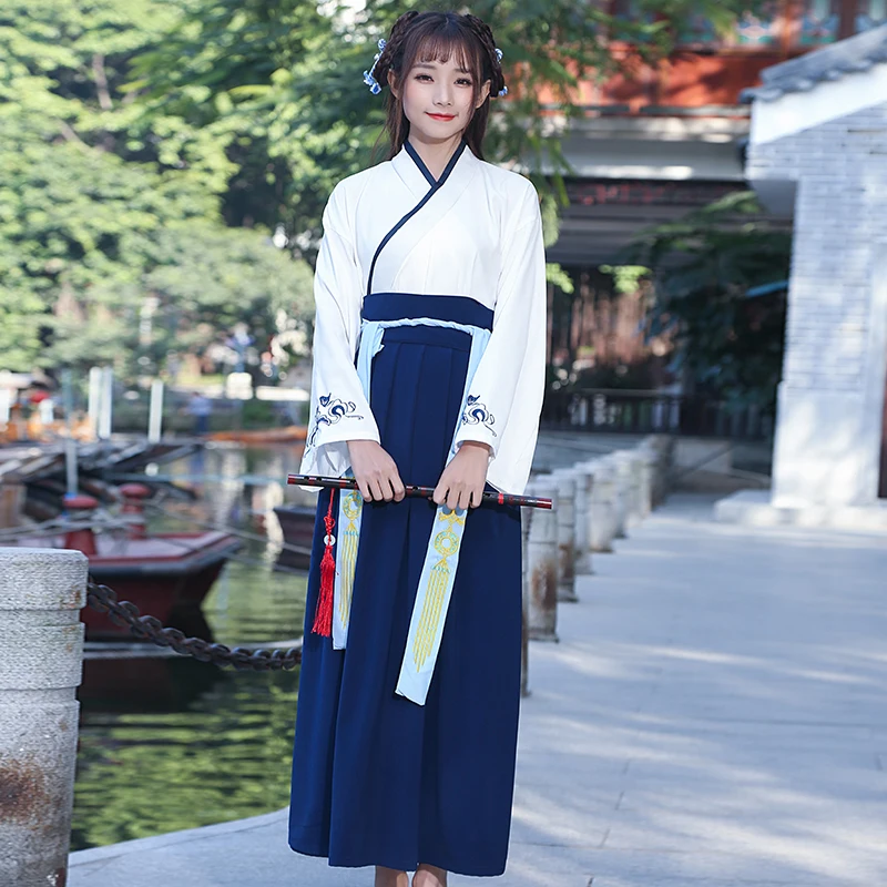 Hanfu костюм для китайских танцев для женщин и мужчин древнее народное платье Классический рыцарский костюм традиционный сценический наряд Одежда для сцены