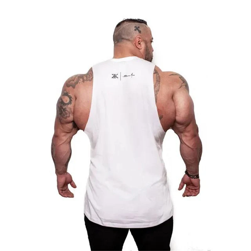 

New design Men Brand Gyms Sleeveless bodybuilding Tank Tops Men's Summer gyms Fitness Casual O-neck Men Tank Tops