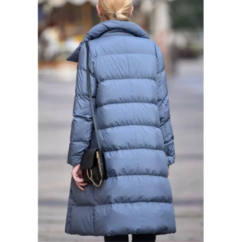 Женский пуховик PQ087 зимний длинный с воротником стойкой|coat down|coat fashioncoats coats |