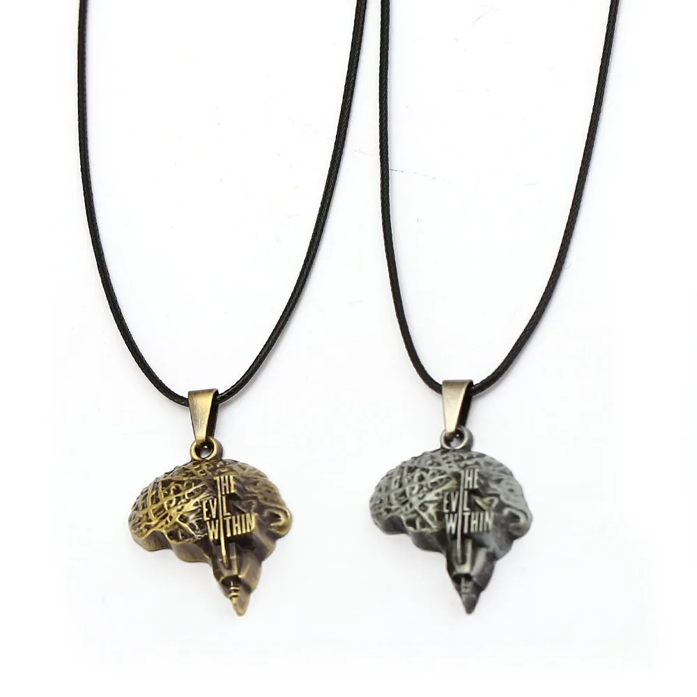 

New Game The Evil Within 2 Necklace Sliver Gold Metal Pendants Rope Chain Men Women Gift Jewelry Choker Colar Steampunk Kolye