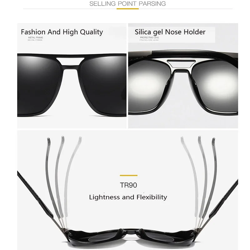 Очки солнцезащитные Мужские поляризационные в стиле стимпанк уличные