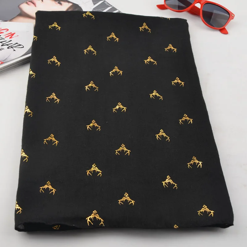 

Fashion cotton scarves,plain cotton head scarf with ironing deer heads,Muslim hijab,shawls and scarves,wrap shawls,glitter scarf