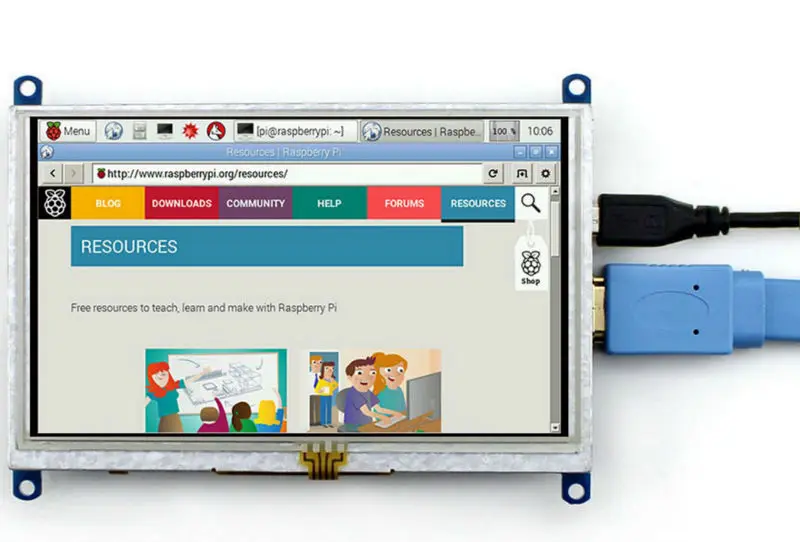 Raspberry Pi 5 дюймовый сенсорный ЖК экран USB TFT|raspberry pi|lcd raspberryraspberry computer |