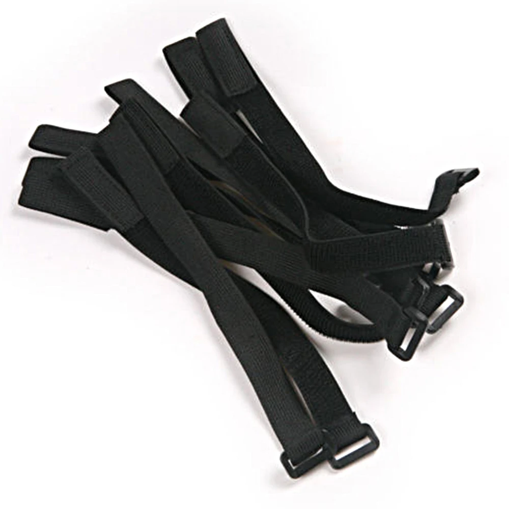 6 шт. черный ремешок крюк петля пояс для банджи обмотки кабеля 2 см x 30 см|cable ties|cable