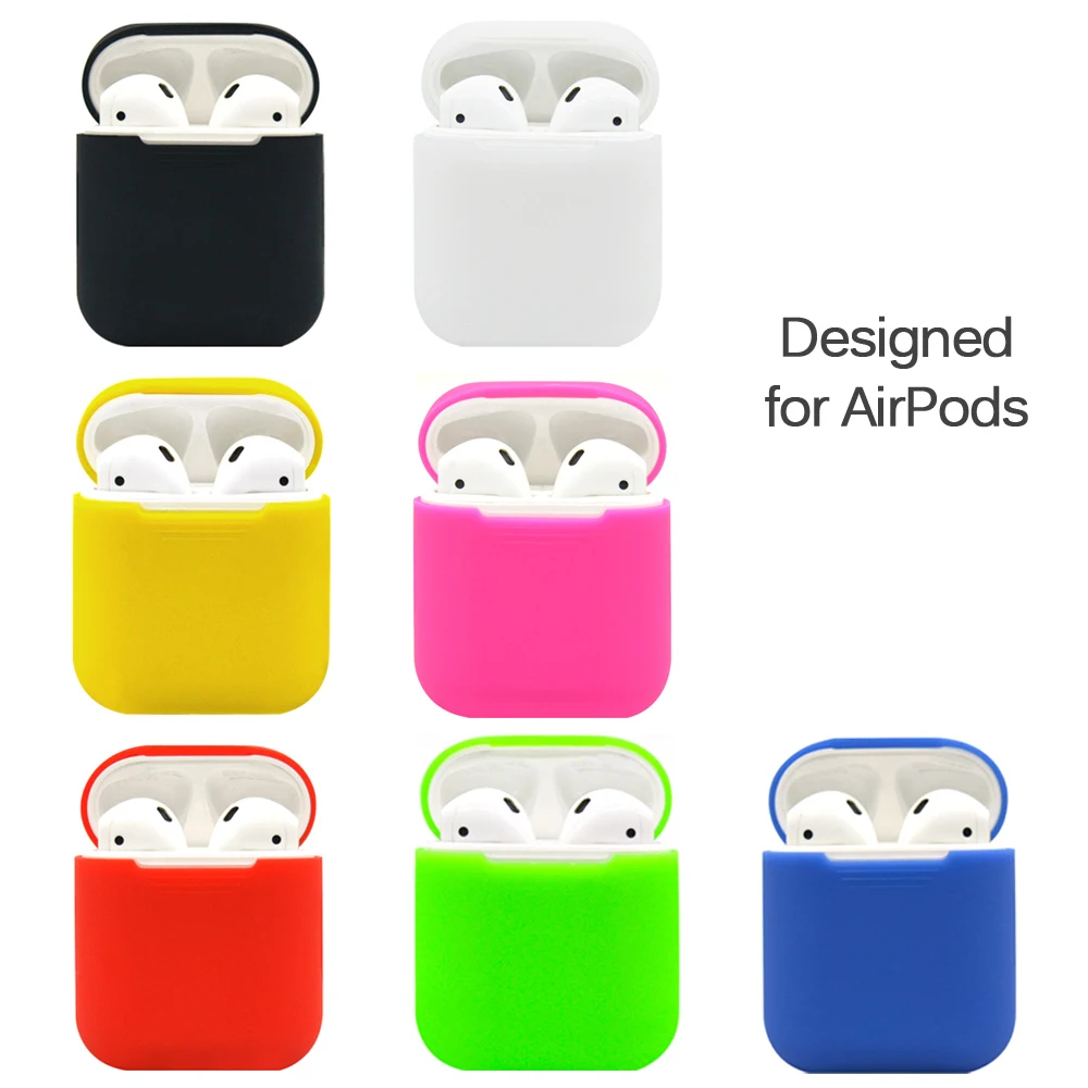 Чехол для Apple AirPods мягкий силиконовый чехол наушников карамельных цветов