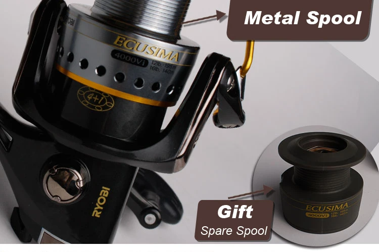 Рыболовная леска RYOBI катушка ECUSIMA 1000/2000/3000/4000 спиннинг металлическая приманка