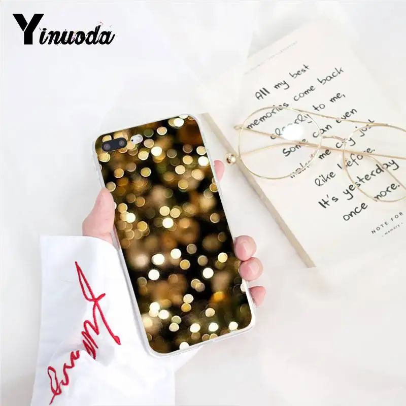 Чехол Yinuoda для iphone 7 XSMAX зимний светлый Снежный Прозрачный чехол телефона iPhone 8 6 6S
