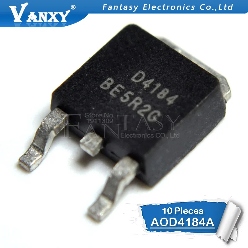 10 шт. AOD4184A TO 252 D4184A TO252 AOD4184 D4184 AOD4185 AOD4186 AOD4286 AOD4454 D4185 D4186 D4286 D4454 AOD4185A