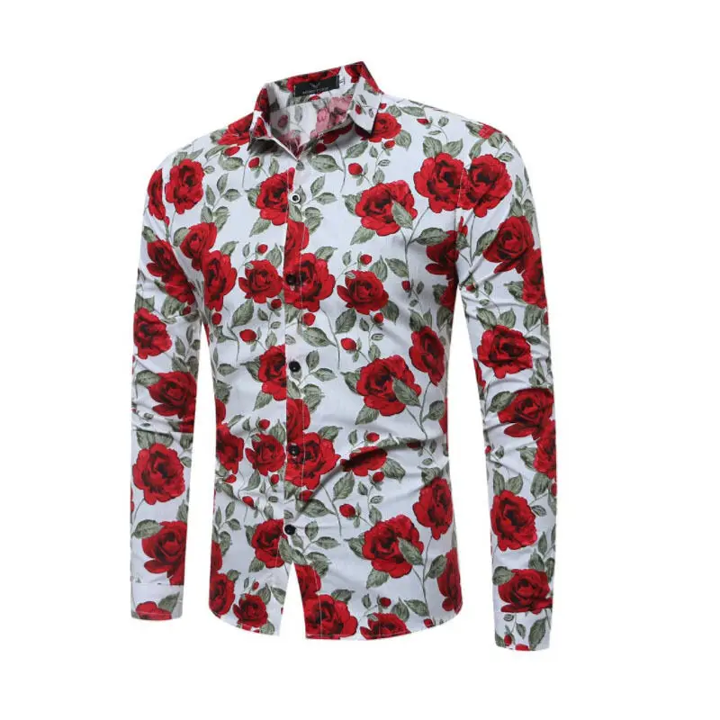 2019 Новое мужское роскошное платье с длинным рукавом Топы футболки Slim Fit