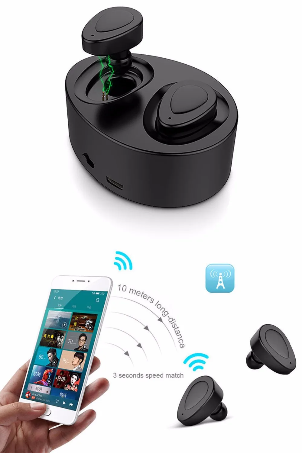 K2 TWS 4 1 Bluetooth наушники с зарядным устройством настоящие беспроводные мини стерео