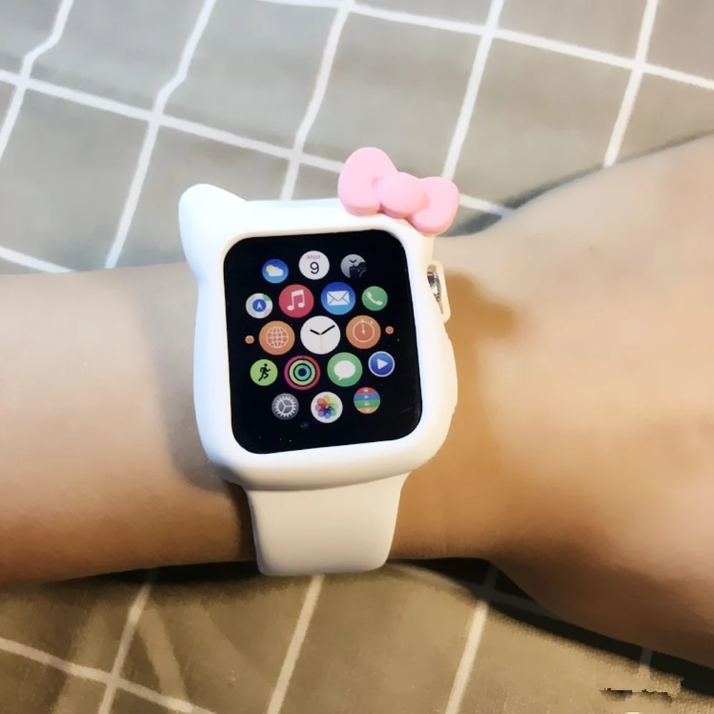 Силиконовый защитный чехол для apple watch 42mm/38 мм iwatch версия 3 2 1 резиновый на весь