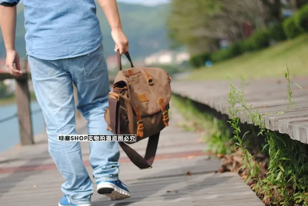 2014 New Men's Vintage Canvas Bag School Military Casual Messenger Black etc four colors|bag wristlet|bagbag personal |