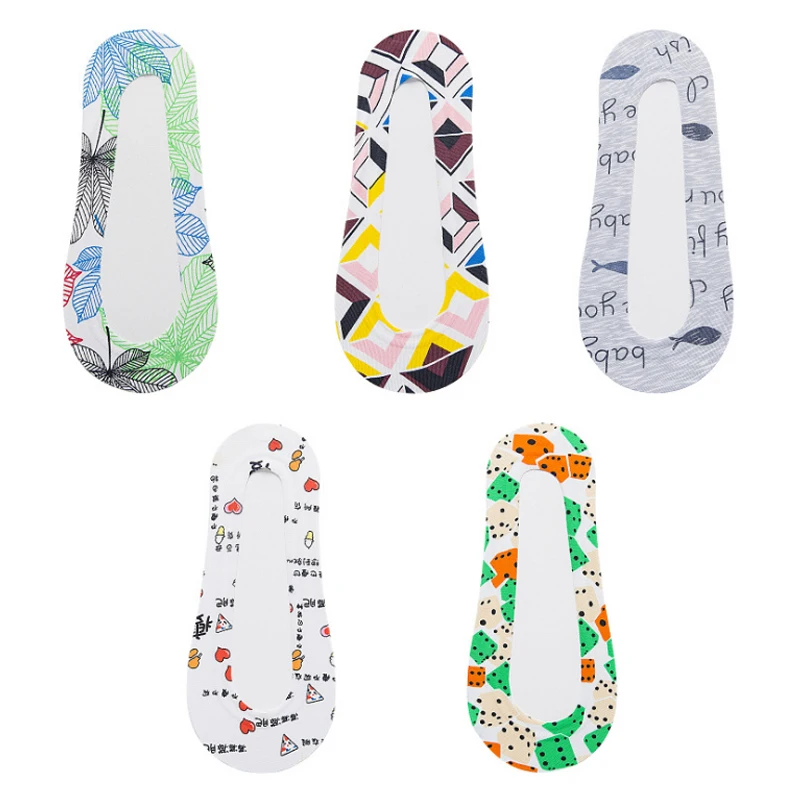 Женские невидимые носки-башмачки нескользящие носки с низким вырезом короткие в