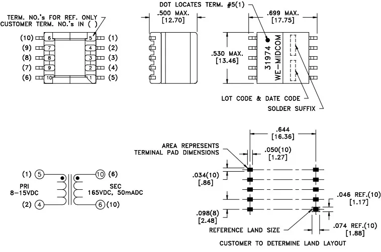 Оригинальный новый 100% 31974R LF1 SMD миниатюрный 1:5 изолированный силовой