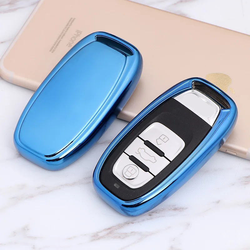 New Soft TPU Key Protection Cover for Audi A4 A4L A5 A6 A6L Q5 S5 S7 Protect Shell Car Styling Cover Case Smart Key styling