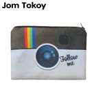 Женская косметичка с 3D принтом Jom Tokoy Instagram Follow me, Несессер для косметики, дорожная Сумочка для туалетных принадлежностей