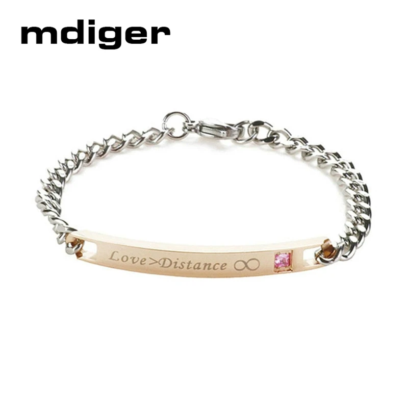 Mdiger Прямая доставка Любовь&gt расстояние пара браслет любовь Браслеты