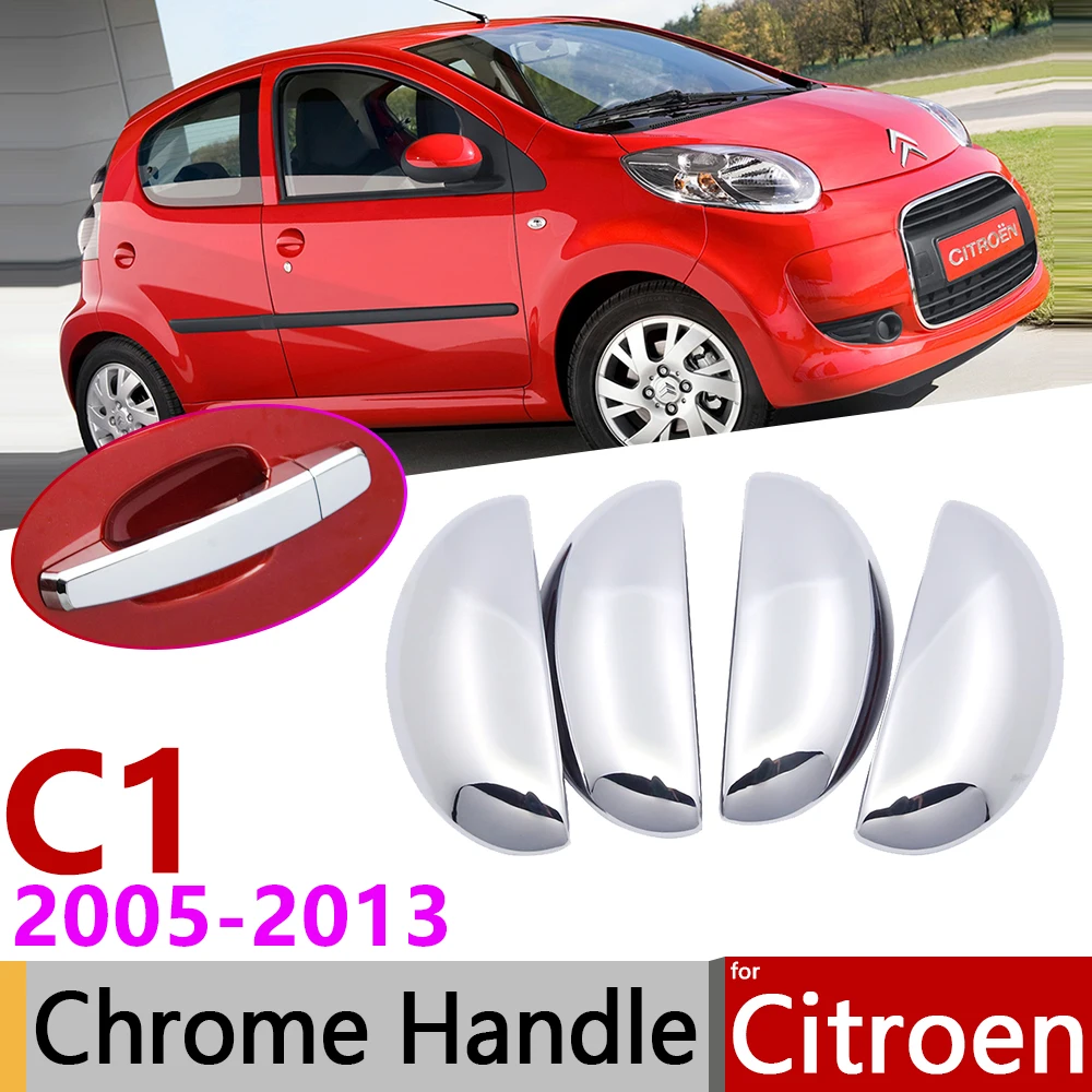 Хромированная накладка на дверную ручку для Citroen C1 MK1 2005 ~ 2013 аксессуары