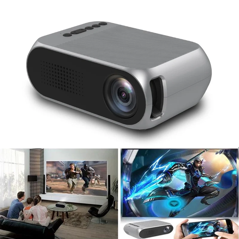 Мини домашний проектор HD 1080P светодиодный мультимедийный для домашнего