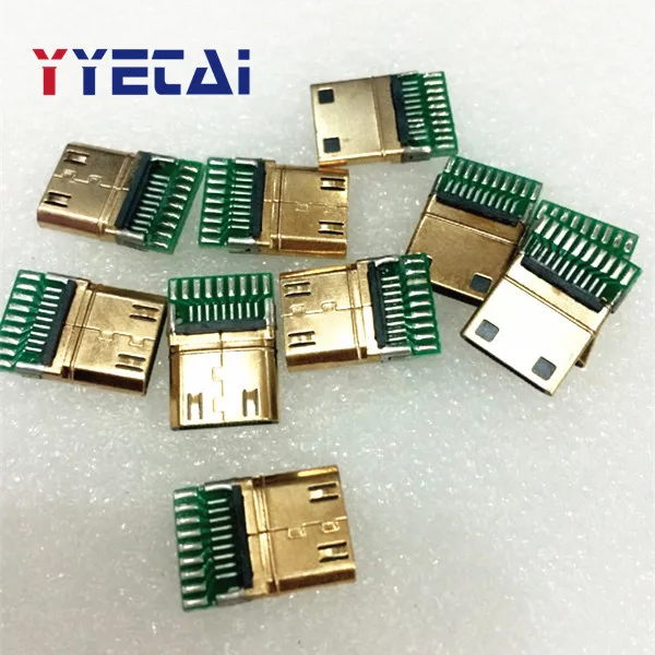 

MINI HDMI with PCB pad 19P male C-type 19 + 1 mini HDMI connector DD