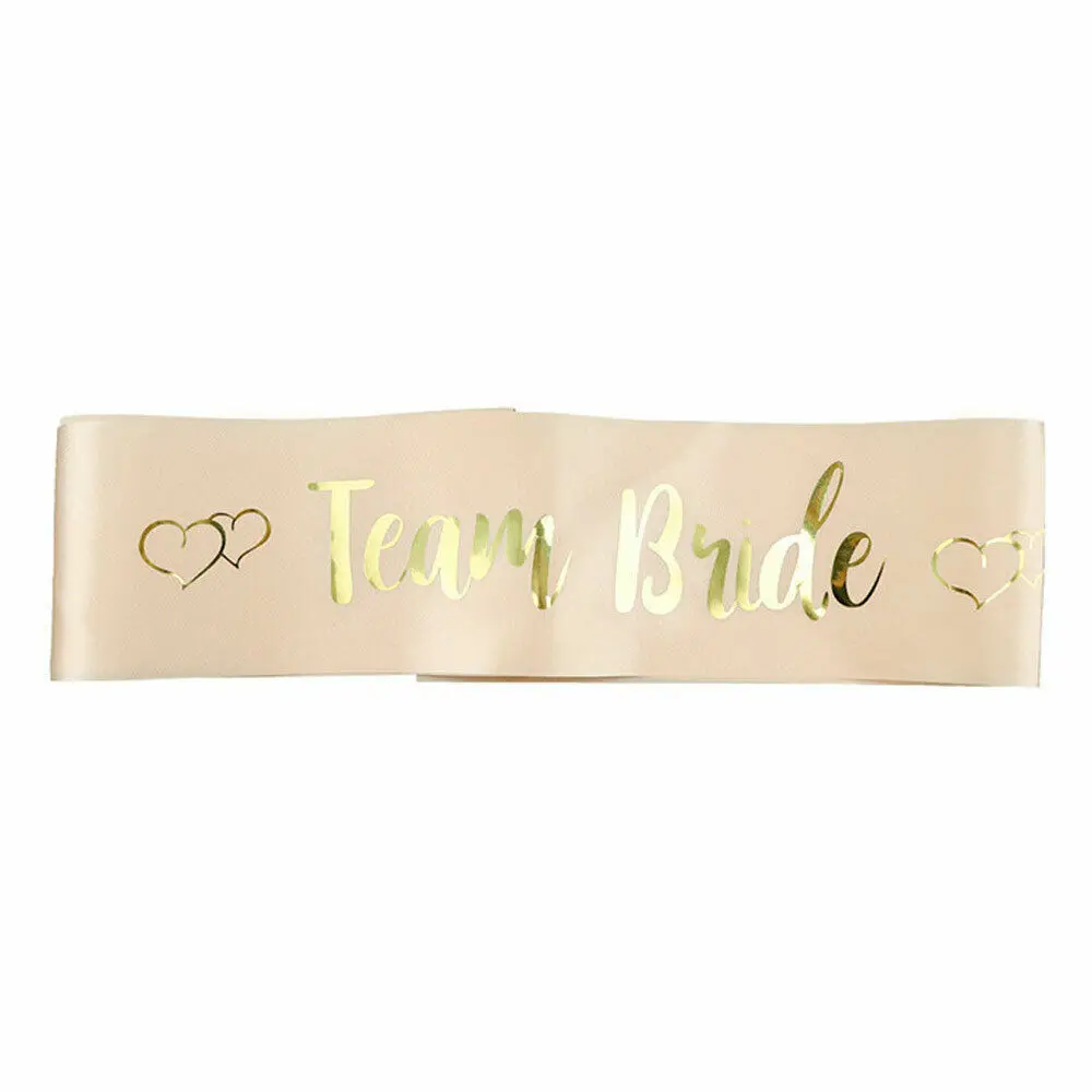 С золотым блеском с надписью &quotBride to Be&quot атласной лентой на поясе для Свадебная