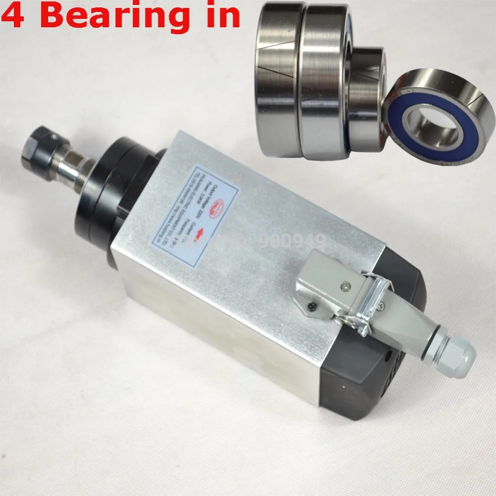 

CNC motor 3KW 220V air cooled SPINDLE MOTOR ER20 4 bearings in for cnc milling machine