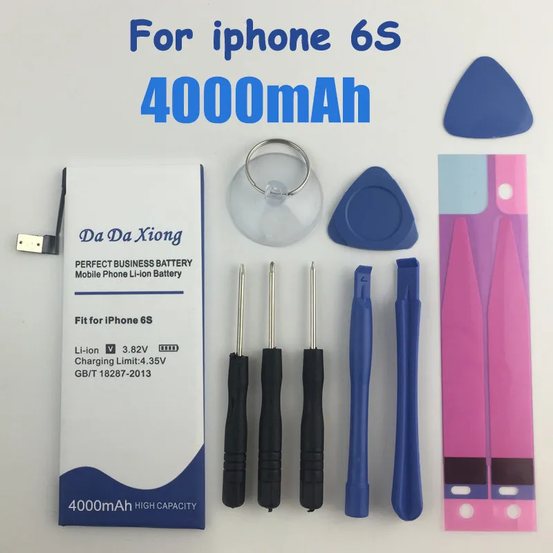 4000 мАч аккумулятор высокой емкости для телефона для Apple iphone 6S для iphone 6S аккумулятор с ремонтными установочными инструментами в подарок