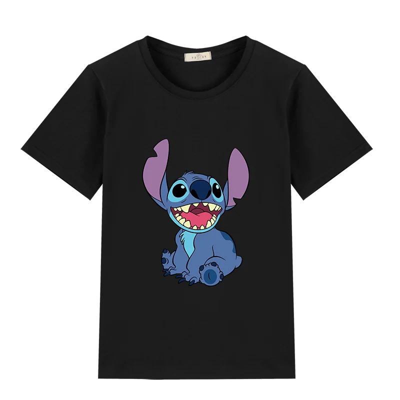 Lilo& Stitch/Новое поступление, Детская футболка для детей от 3 до 12 лет, 11 цветов Повседневная хлопковая Футболка с рисунком для мальчиков и девочек