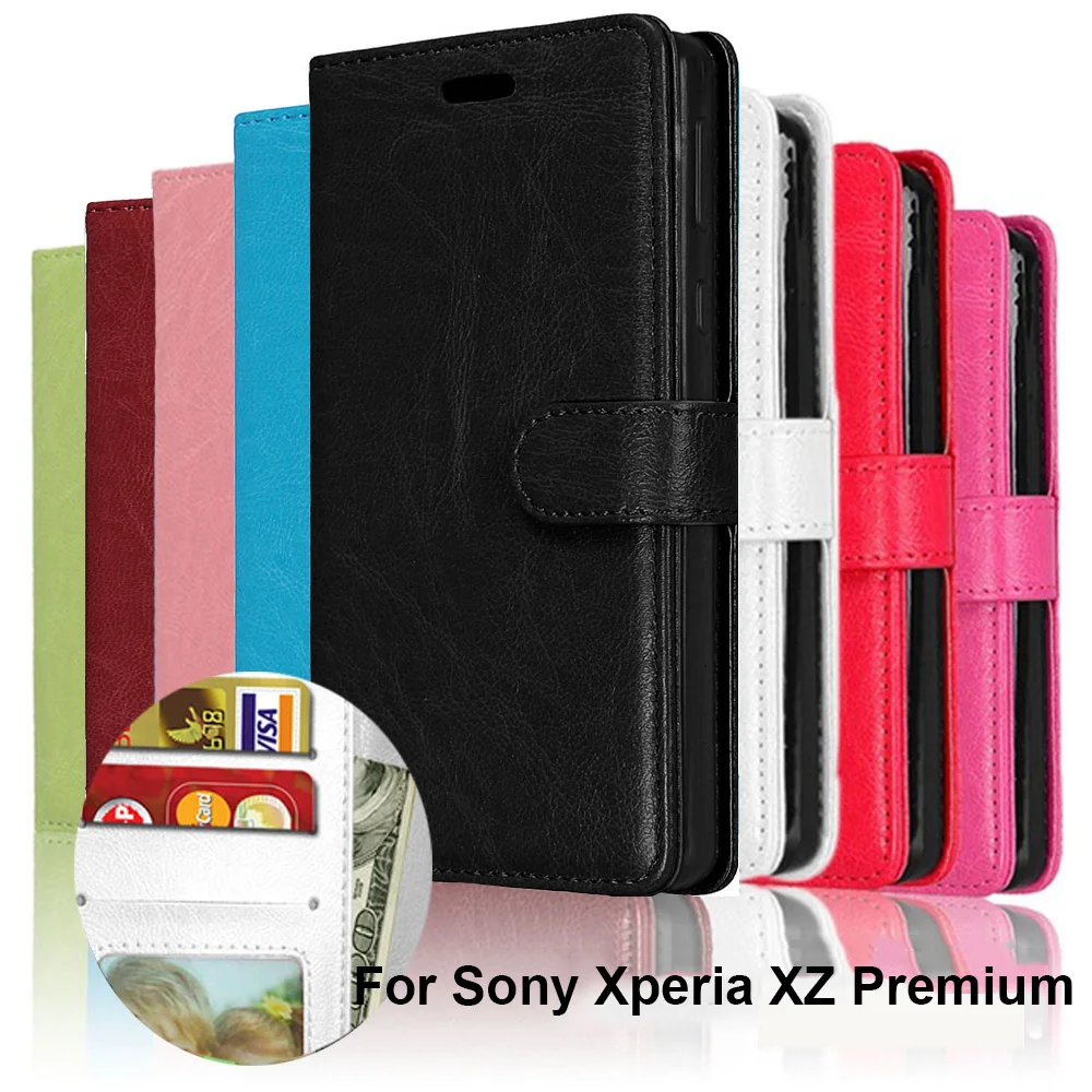 Чехол кошелек для Sony Xperia XZ Premium откидной из искусственной кожи чехлы xz premium G8142 G8141