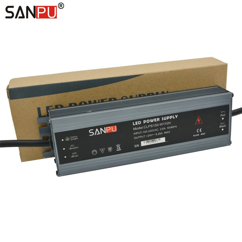Адаптер питания SANPU светодиодный 24 в пост. Тока 150 Вт 6 А|transformer volt|switch powerswitching power