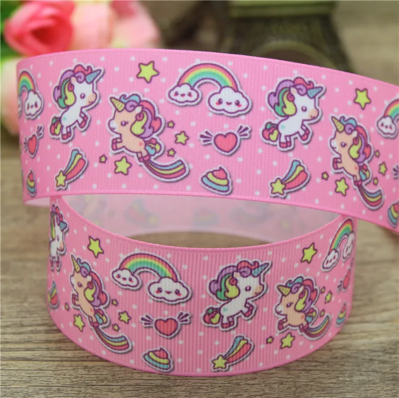 DHK 1 5 '✐ ярдов слон собака единорог Печатный grosgrain искусственный бант