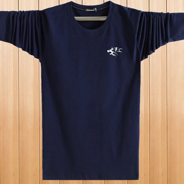 FAISIENS, дешево, Большая распродажа, Мужская футболка, волк, 5XL, 8XL, длинный рукав, зима, осень, плюс размер, большой размер, 7XL, футболки, домашние, черные, тройники - Цвет: picture color