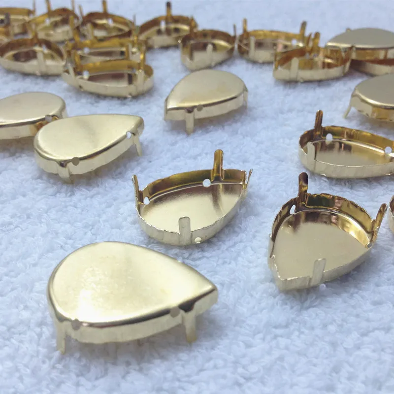 Droplet Silver/Gold Metal Claw Closed Back For Setting Teardrop Stone，sewing claw | Украшения и аксессуары