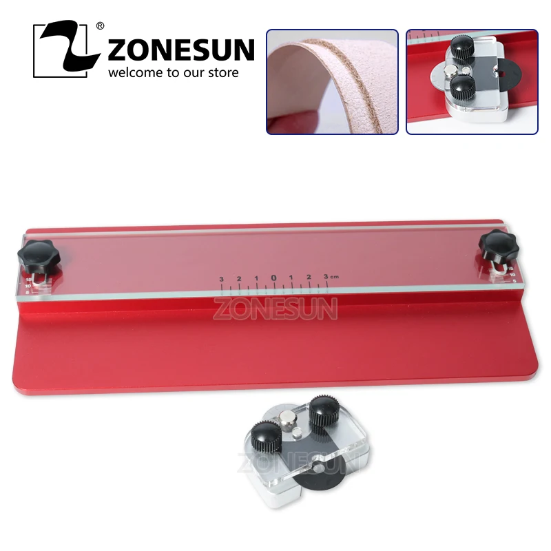 ZONESUN кожа сегмент режущее устройство Кожаный край шлифовальный станок резак