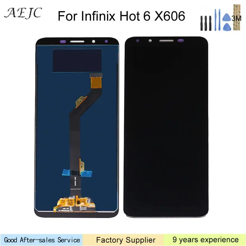 Для Infinix Hot 6X606 ЖК-дисплей сенсорный экран стекло дигитайзер сборка Замена 5 &quotдля