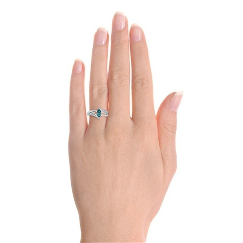 

HOMOD Silver Color Cubble Shaped Wedding Rings zircon Ring For Women Bijoux Anel Femme Engagement Ring Statement Jewelry