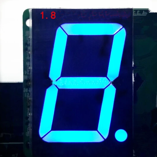 Free Ship 50pc Common anode 1.8inch digital tube 1 bit digital tube display Blue digital led tube  Factory direct