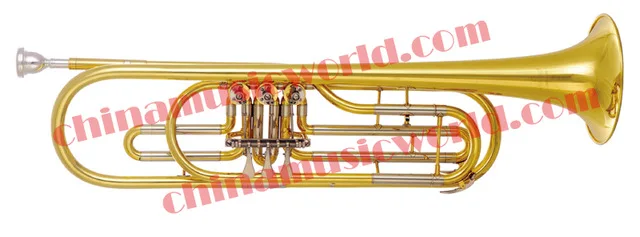 Китайский музыкальный мир желтая латунная басовая труба (CMWBT-1400) | Спорт и