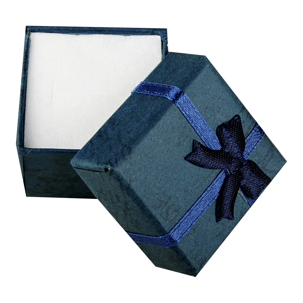 Дешевые Продажи 4*4*3 см коробка для ювелирных изделий boite bijoux бумажный с бантом упаковка для хранения подарочная коробка для ювелирных изделий Ожерелье Кольцо Серьги - Цвет: 3