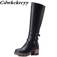 promotional products winter new pattern british style high heeled martin boots leisure time retro high cylinder women boots34 43