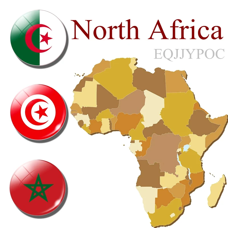 Северная Африка, Алжир, магнит для холодильника с флагом, Марокканский, Tunisia, магниты на холодильник для путешествий, страны, сувенирные наклейки на доску для сообщений