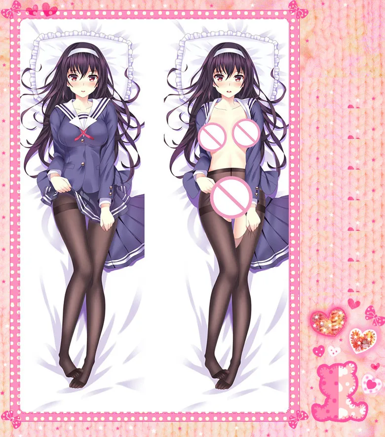 

Anime Cartoon Saenai heroine no sodate-kata Bolster Hugging Peach Skin 2 Way Pillow Case Pillow Cover Pillowcase Gift 78090