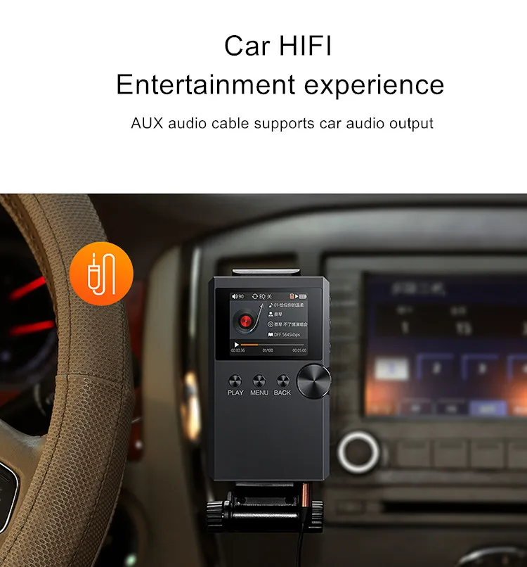 Yescool S5 Hi-Fi стерео без потерь лектор музыкальный MP3 плеер мини Спорт walkman 128G TF аудиофил flac DSD полный формат декодирования