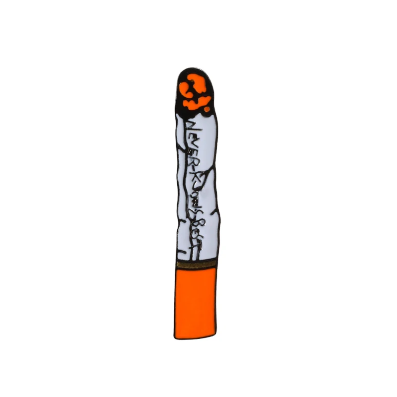 cigarette Наука эмали штырь не представляете, светильник лампочка розового Ножи химический стакан и рисунком в виде птичек-оригами значок брошь штырь отворотом джинсовые мешок с персонажем из мультфильмов высокого качества, ювелирные изделия в качестве подарка - Окраска металла: cigarette