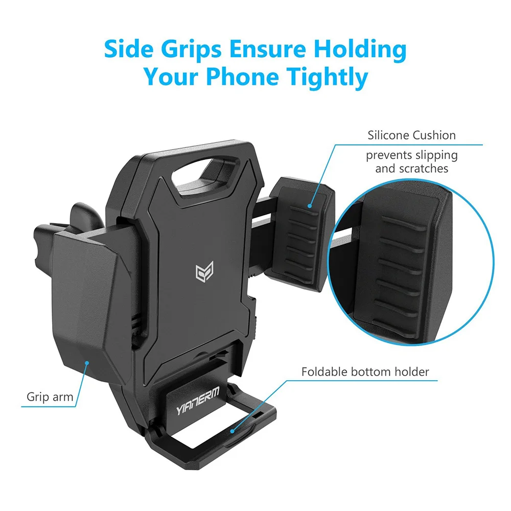Автомобильный держатель для телефона Yianerm на вентиляционное отверстие с одним